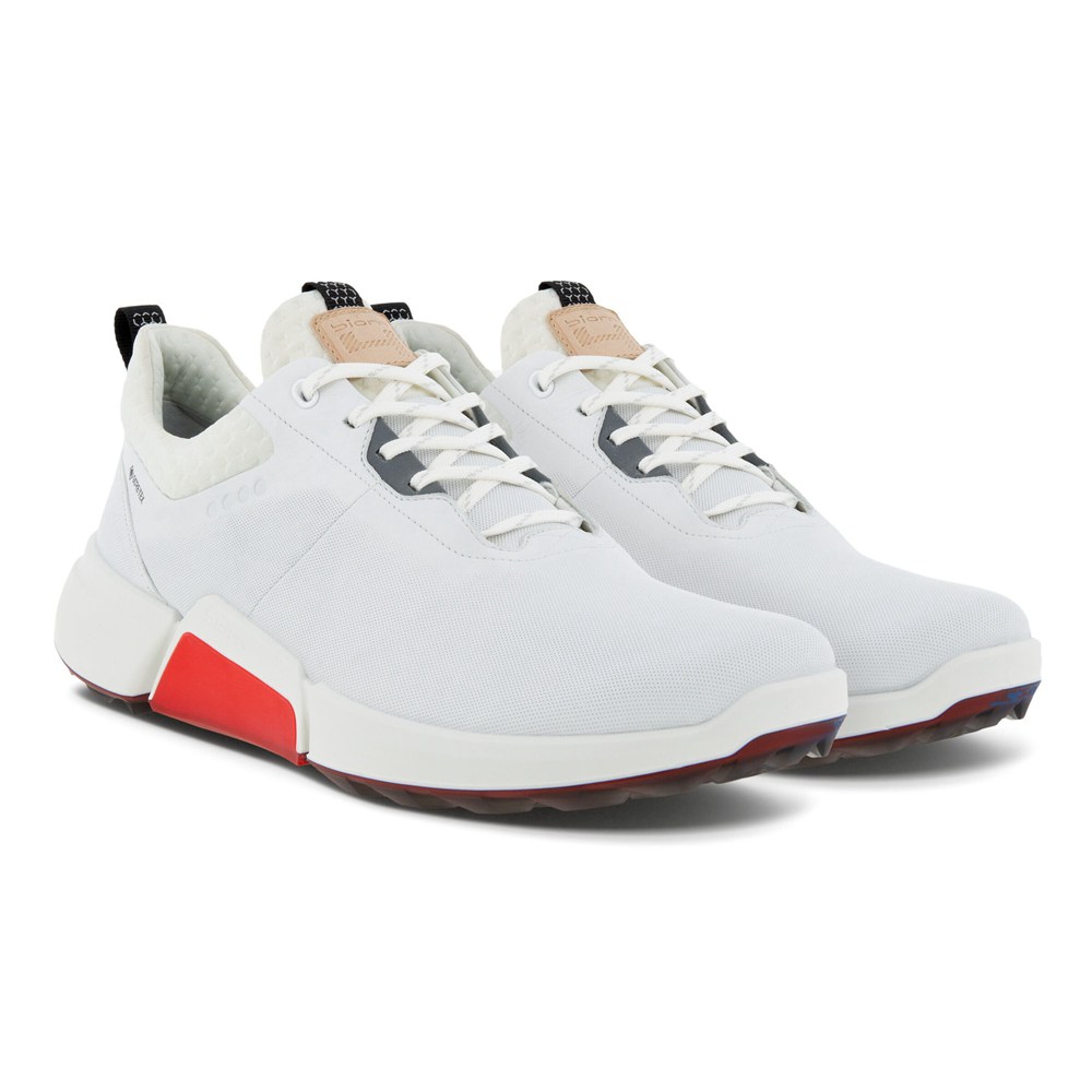 Mens Golf Shoes - ECCO Biom H4 - White - 0918TECRN